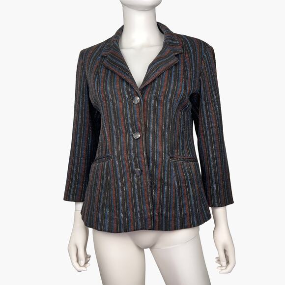 Rainbow 3/4 Sleeve Party/Work Blazer (Multi-Color | Size 38) - Picture 1 of 9